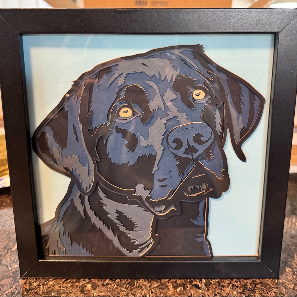 3D Dog Shadowbox